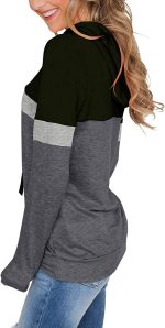 Womens Tops Ladies Tunics Casual Shirts Long Sleeve Hoodie Pullover Blouses Loose Fitting Tees Fashion Clothing Sweatshirts - Image 2